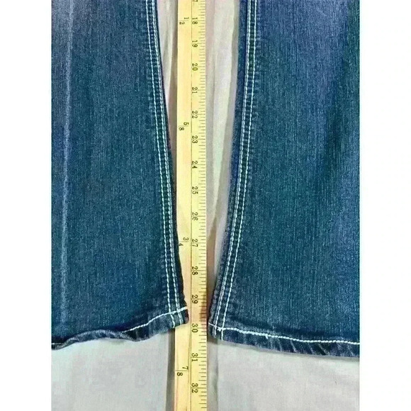 Red Rivet Women's Bootcut Jeans Size 11 Heavy Stitch Blue Denim 32x30 - Picture 2 of 8